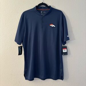 NWT Nike Men’s Denver Broncos Sideline Elite Coaches Polo Jersey Shirt Large L